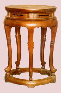 明鐵力高束腰五足香幾 明鐵力高束腰五足香幾