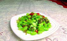 鹹菜炒蠶豆