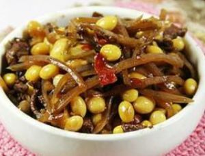 黃豆炒芥絲 黃豆炒芥絲