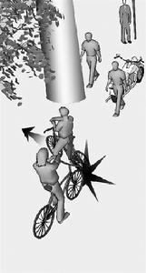 小伙講述的車禍經過 老人騎腳踏車撞上他的電動車後輪