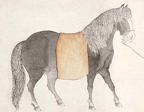 清羅聘臨趙氏三馬圖卷 清羅聘臨趙氏三馬圖卷