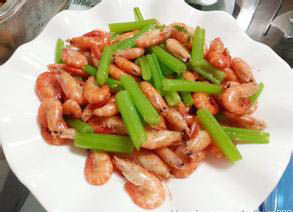 蝦子炒芹菜 蝦子炒芹菜