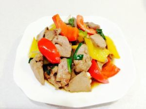 彩椒炒豬肝 彩椒炒豬肝