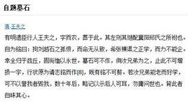 自題墓石 自題墓石