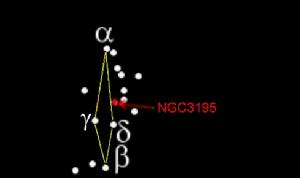 NGC3195 星雲位置圖