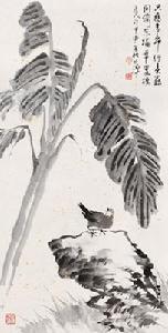 （圖）田源 甲申（2004年）作 花鳥 鏡心