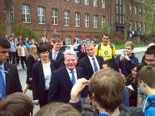 2013年德國高克總統到訪與學生交談