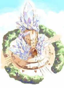 (圖)高中部的行政大樓,外形因為包覆著透明的水晶,所以會隨著陽光折射光芒。