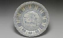 越南青花荷花盤