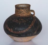 網紋波紋彩陶壺 網紋波紋彩陶壺