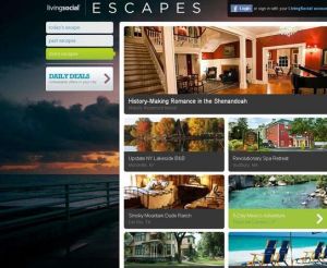 圖為Livingsocial收購的探險度假公司urban-Escapes網站