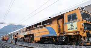 川藏鐵路搗固作業現場