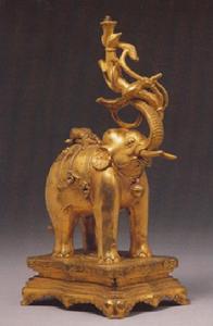 鎏金銅象 鎏金銅象