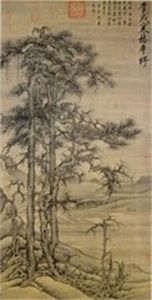 元趙孟頫茅亭松籟圖