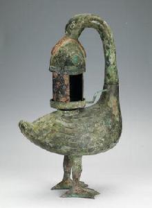 漢雁魚銅燈 漢雁魚銅燈