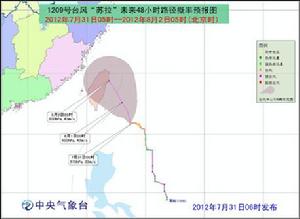 “蘇拉”路線預報圖