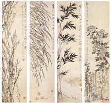 梅蘭竹菊四季屏 梅蘭竹菊四季屏