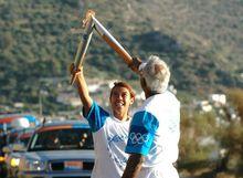 妮科大衛點燃奧運會火柱