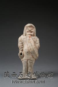 南北朝彩繪持盾胡人武士俑 南北朝彩繪持盾胡人武士俑