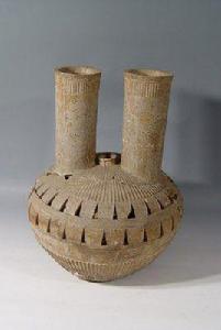 戰國雙囪帶蓋原始瓷熏爐 戰國雙囪帶蓋原始瓷熏爐