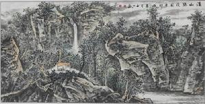 溪山談隱圖 四尺整張