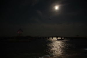 在銀色的月光下