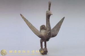 屏風銅朱雀頂飾 屏風銅朱雀頂飾