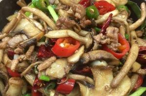 茶樹菇炒肉片 茶樹菇炒肉片