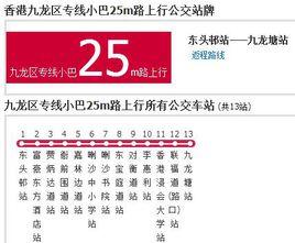 香港公交九龍區專線小巴25m路 香港公交九龍區專線小巴25m路