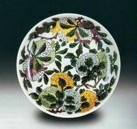 清康熙素三彩花果紋盤 清康熙素三彩花果紋盤