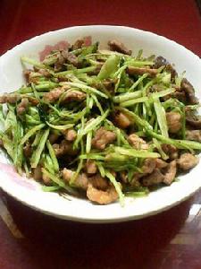 香菜梗炒螺肉 香菜梗炒螺肉