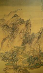 王翬仿李成秋山讀書圖軸 王翬仿李成秋山讀書圖軸