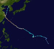 超強颱風燦鴻 路徑圖