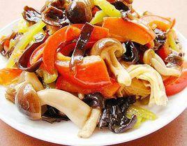 木耳蟹味菇炒雙椒 木耳蟹味菇炒雙椒