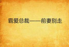 霸愛總裁——前妻別走 霸愛總裁——前妻別走