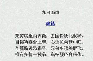 九日雨中 九日雨中