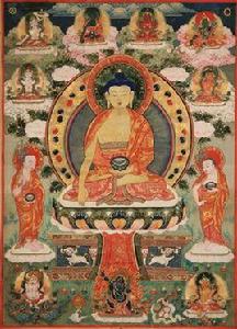 清釋迦牟尼佛唐卡 清釋迦牟尼佛唐卡