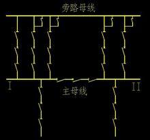 單母線分段帶旁路母線接線