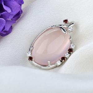 高級冰種粉晶項鍊吊墜