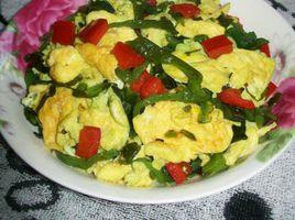 海白菜炒雞蛋 海白菜炒雞蛋