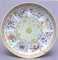 清光緒景德鎮窯粉彩八吉祥紋盤 清光緒景德鎮窯粉彩八吉祥紋盤