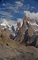 巴基斯坦境內喀喇崑崙山中段的大川口塔峰
