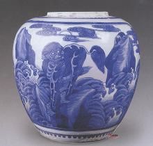 青花麒麟圖蓋罐 青花麒麟圖蓋罐