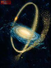 受到星系引力作用的星流