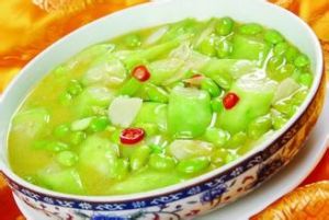 絲瓜燒毛豆 絲瓜燒毛豆