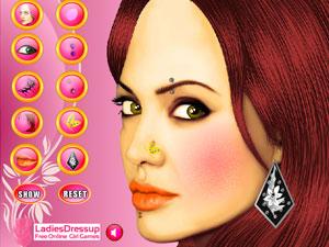 線上玩安吉麗娜·朱莉化妝小遊戲