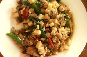 杏鮑菇炒海螺 杏鮑菇炒海螺