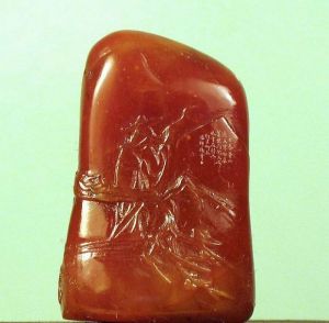 紅田黃薄意：日暮蒼山遠 