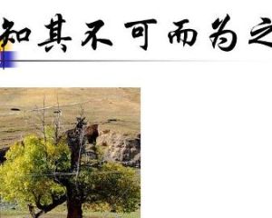 知其不可而為之 知其不可而為之