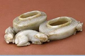 青玉三羊雙池水丞 青玉三羊雙池水丞